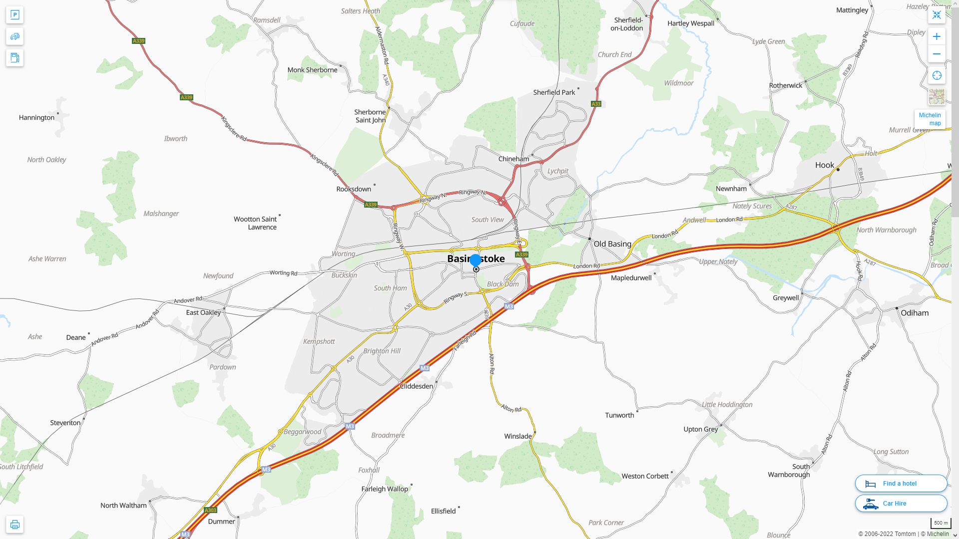 Basingstoke Highway and Road Map